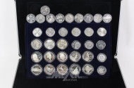 Konvolut BRD und USA Gedenkprägungen im Alukoffer