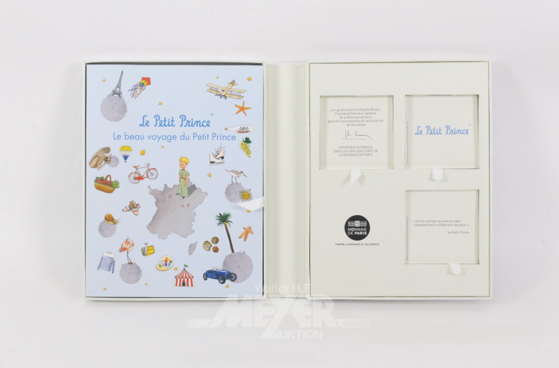 Harcover-Album mit Sammlung von Frankreich 10-Euro-Sonderausgaben 'Der kleine Prinz'