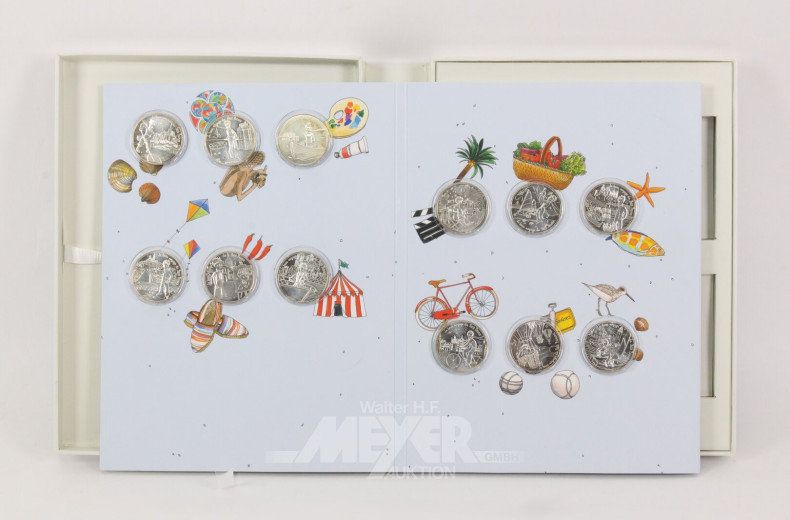 Harcover-Album mit Sammlung von Frankreich 10-Euro-Sonderausgaben 'Der kleine Prinz'