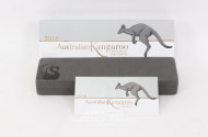 4-tlg. Silbermünzen-Set, Australien Känguru 2016 in Polierter Platte