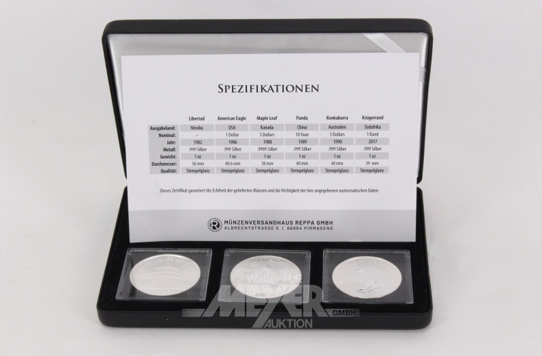 Konvolut Silbermünzen 'Legenden des Silber-Investments'