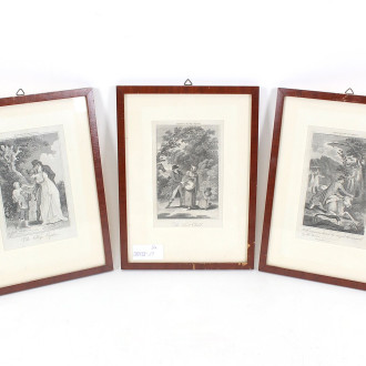 3 Kl. Kupferstiche, gedruckt für das Lady's Magazine