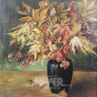 Gemälde "Stillleben mit Herbstlaub"