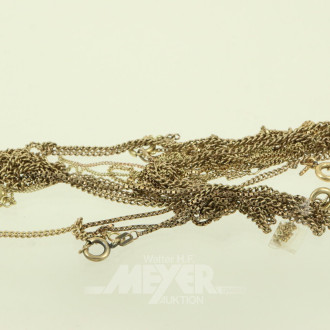 kl. Konvolut beschädigte Halsketten