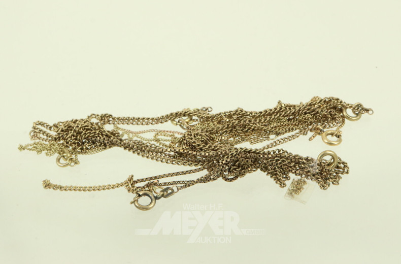 kl. Konvolut beschädigte Halsketten