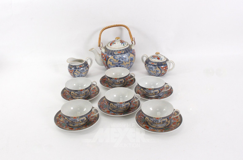 Posten Dekofiguren, Vasen u. Schalen sowie 1 Teeservice im Asiadekor