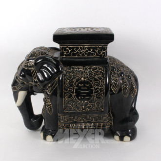 Keramik-Blumenhocker "Elefant"