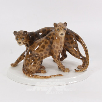 Porzellan Figur "Leoparden"