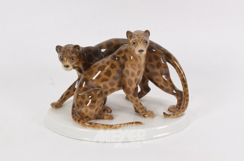 Porzellan Figur "Leoparden"