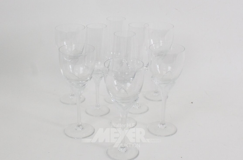 5 Weingläser und 4 Sektgläser ROSENTHAL