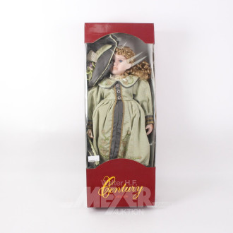 Sammlerpuppe mit Porzellankopf