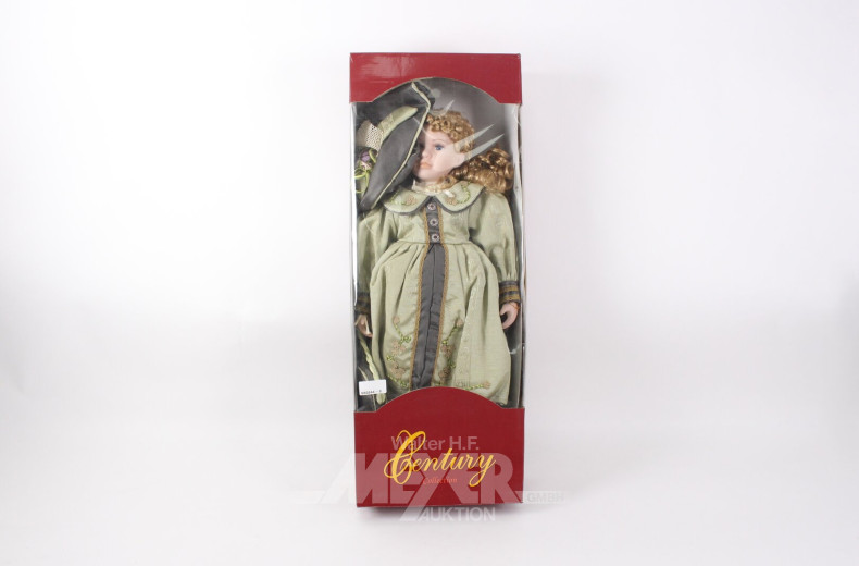 Sammlerpuppe mit Porzellankopf