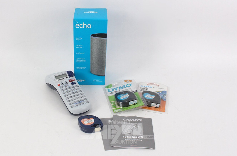 Amazon Echo 2. Gen. & 1 Labeldrucker DYMO LetraTagXR