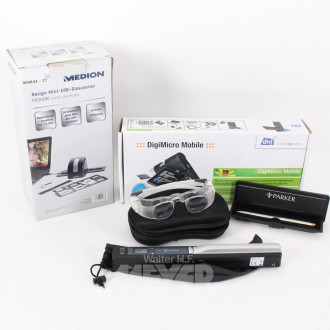 Posten Kleinelektronik: Digital-Mikroskop DNT, Portabler Dokumentenscanner CONRAD, DIA-Scanner,