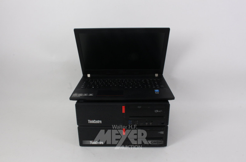 3 Posten Tower-Computer und Laptop