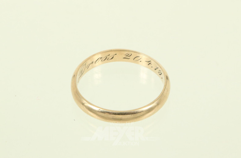 Trauring, mit Gravur