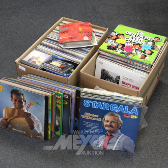 Posten Schallplatten und CD's in 3 Kartons