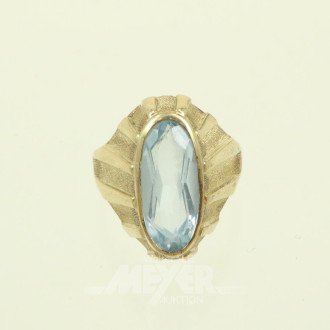 Ring mit hellblauem Farbstein
