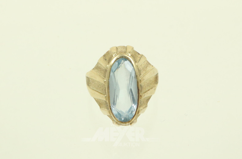 Ring mit hellblauem Farbstein