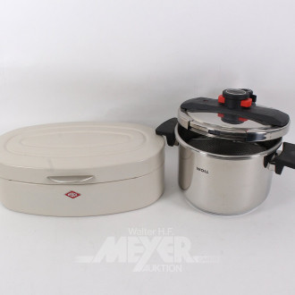 Schnellkochtopf WOLL u. 1 Brotkasten WESCO