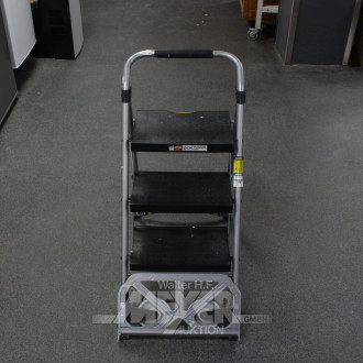 Haushaltstritt, 3-stufig, klappbar, mit integr. Sackkarre