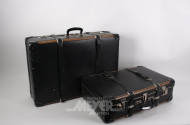 2 Reisekoffer mit Lederriemen