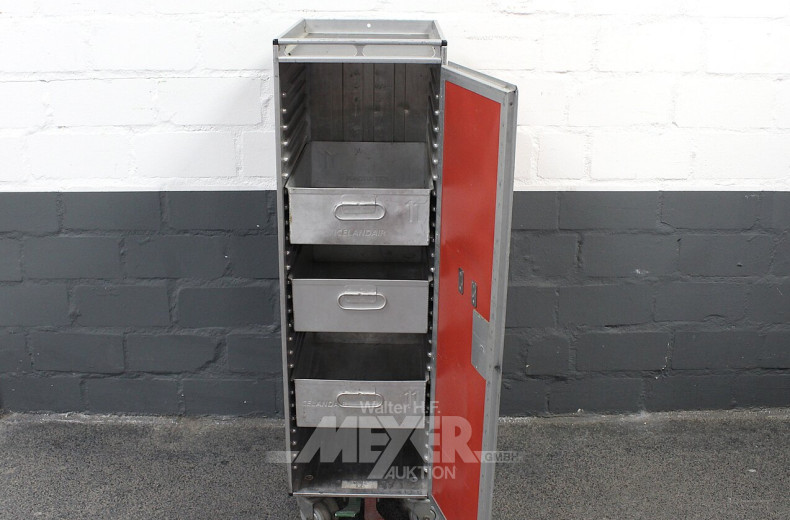 Bord-Servierwagen, Alu, gebremst