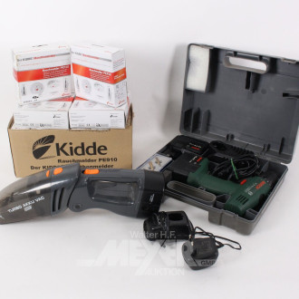 Posten Hausrat: Akkuschrauber, Akkustaubsauger, 10 Rauchmelder