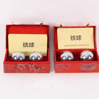 2 Klangkugel-Sets in Schatulle