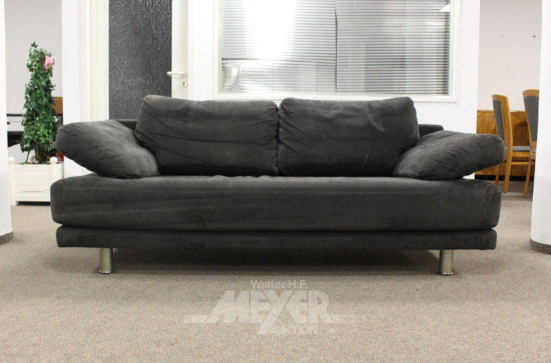 2 Zweisitzer mit Stoffbezug in 'schwarzgrau'