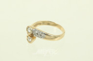 Ring mit 2 Diamanten u. 10 kl. Brillanten
