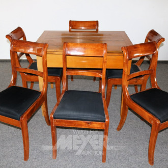 Tischgruppe, Biedermeier, 19. Jh., best. aus: