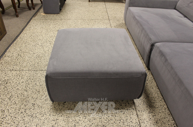 mod. Sofa 2-tlg., gau mit verstellbarer Rückenlehne