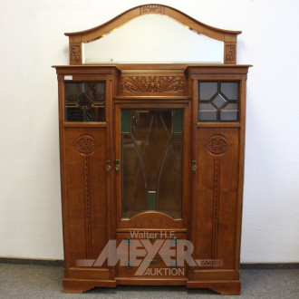 Vitrinenschrank / Vertiko mit Spiegelaufsatz, Reproduktion