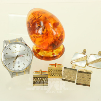 kl. Konvolut, u.a. 1 Armbanduhr