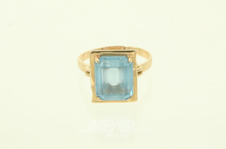 Ring mit blauem Farbstein