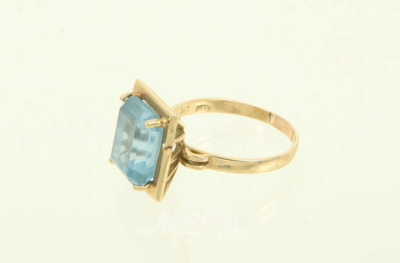 Ring mit blauem Farbstein