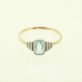 zierlicher Ring mit blauem Farbstein