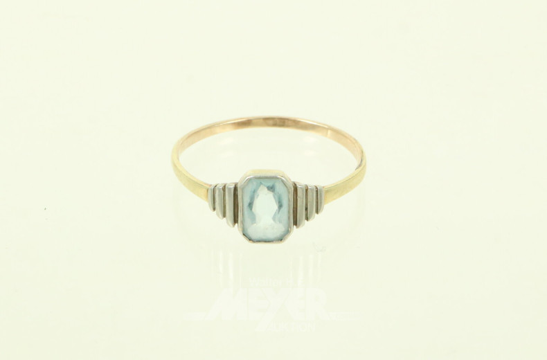 zierlicher Ring mit blauem Farbstein