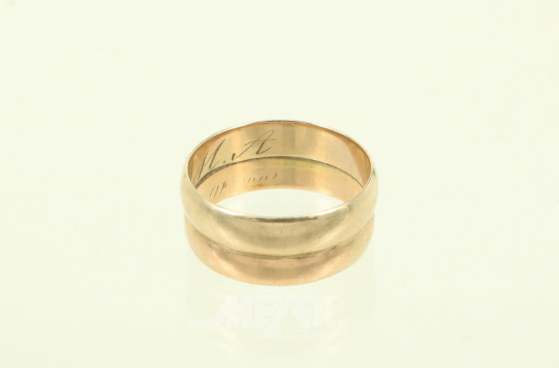 Witwenring, best. aus 2 Trauringen