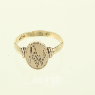 Ring mit Monogramm 'AW'