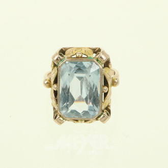Ring mit gr. blauen Farbstein