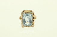 Ring mit gr. blauen Farbstein
