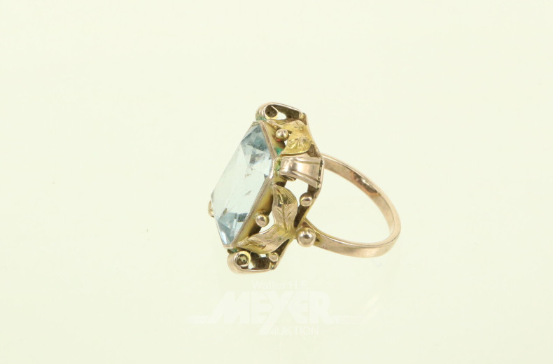 Ring mit gr. blauen Farbstein