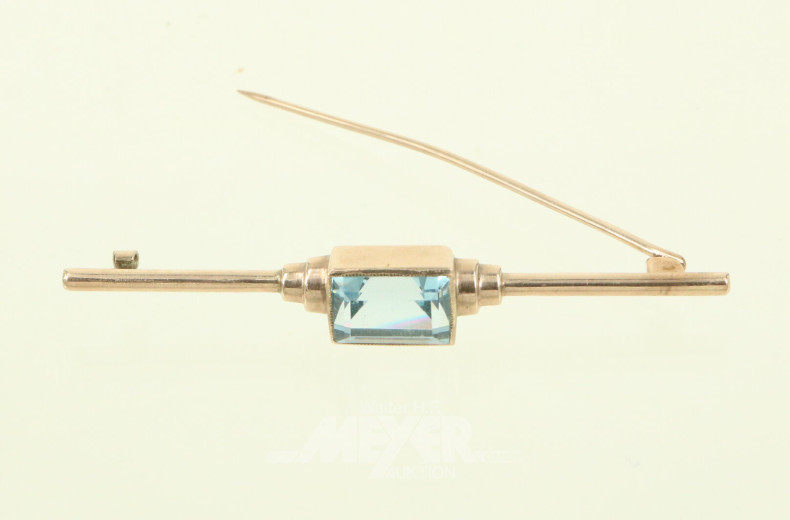 Stabbrosche mit blauem Farbstein