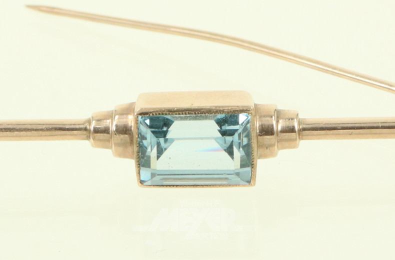 Stabbrosche mit blauem Farbstein