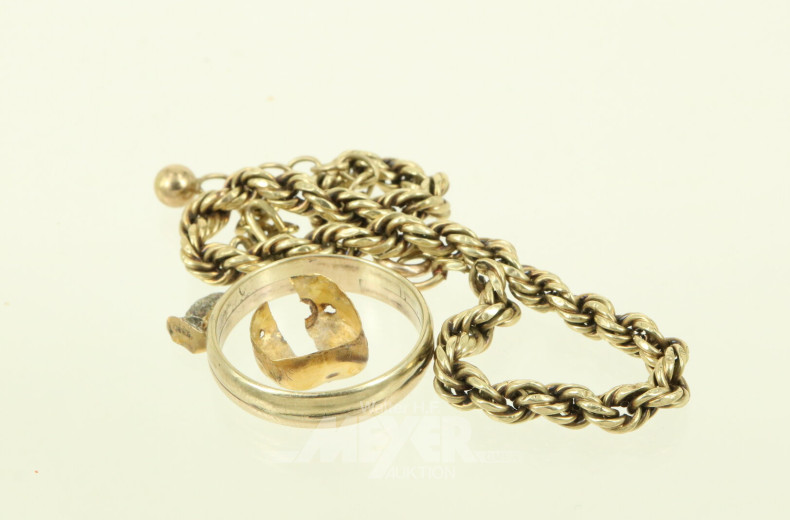 Konvolut Zahn- u. Bruchgold, sowie 1 Ring