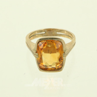 Damenring, besetzt mit 1 Citrin