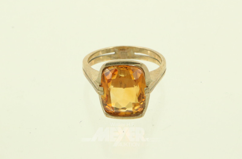 Damenring, besetzt mit 1 Citrin