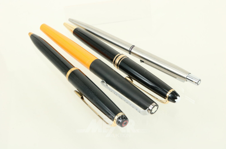 4 Schreibgeräte, u.a. MONTBLANC